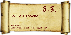 Bolla Bíborka névjegykártya